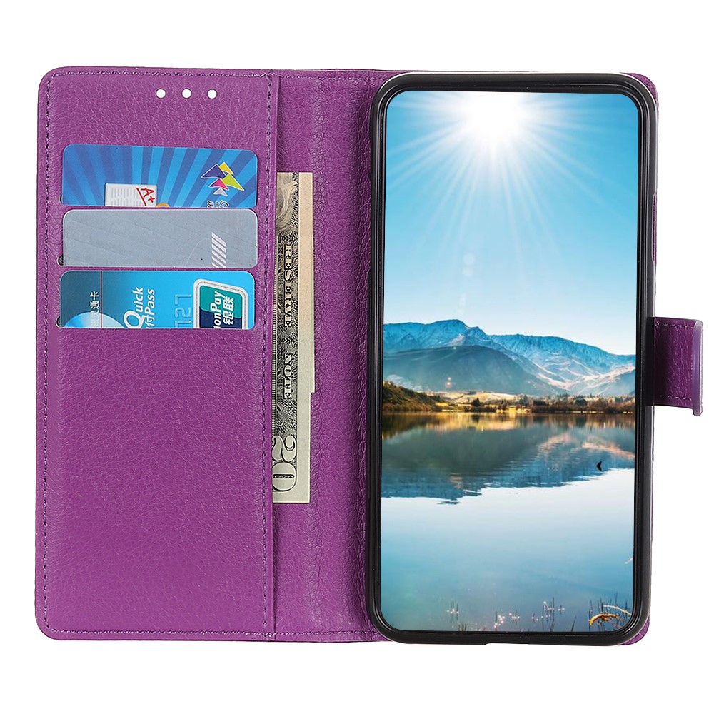  Motorola Moto G31 / G41 Fodral Litchi Läder Lila