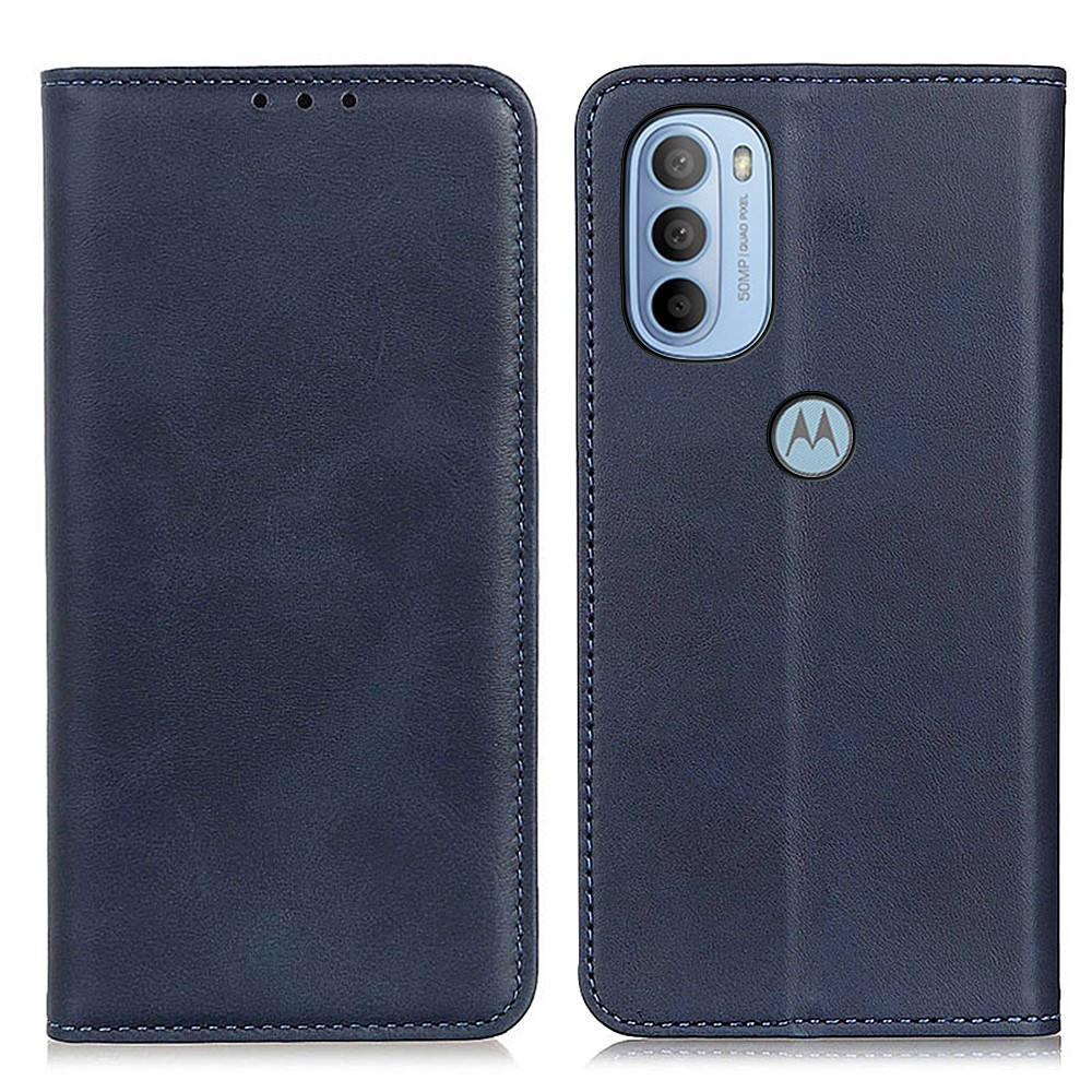  Motorola Moto G31 / G41 Fodral Flip Split Läder Blå