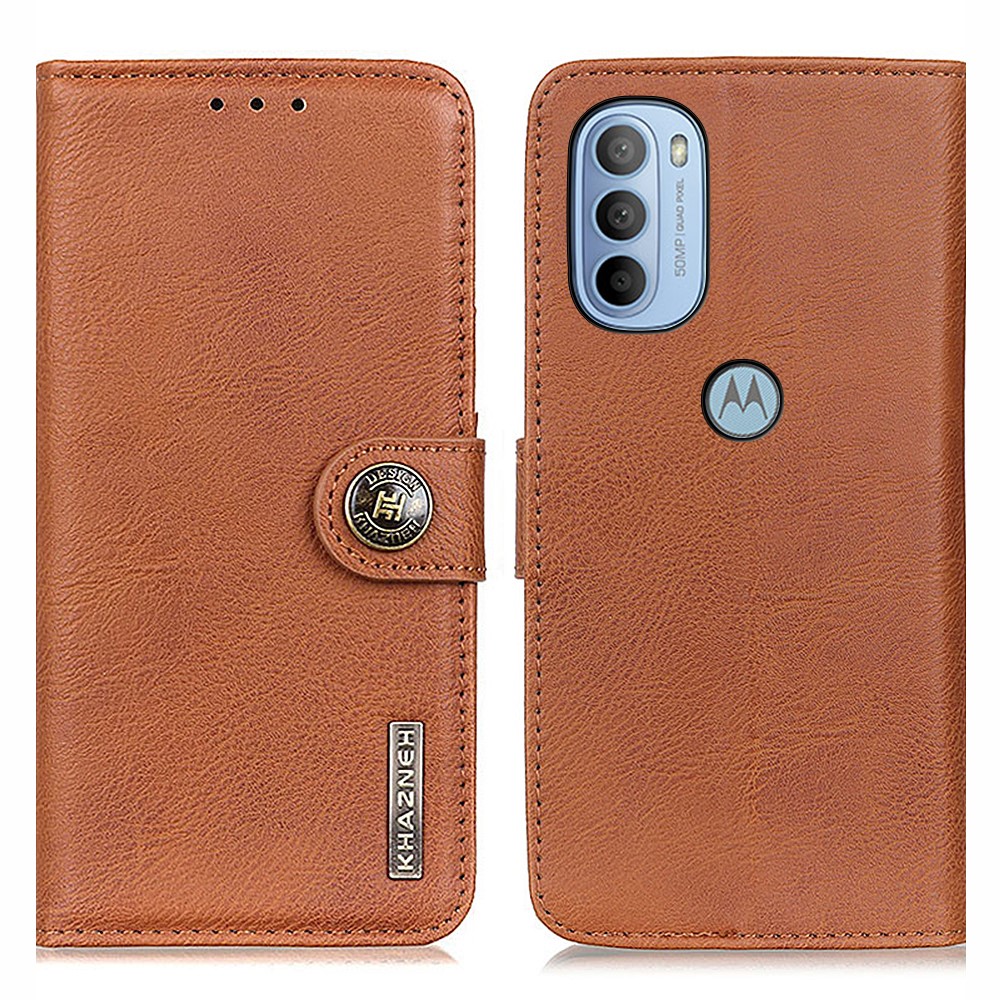 KHAZNEH KHAZNEH Motorola Moto G31 / G41 Fodral Läder Brun