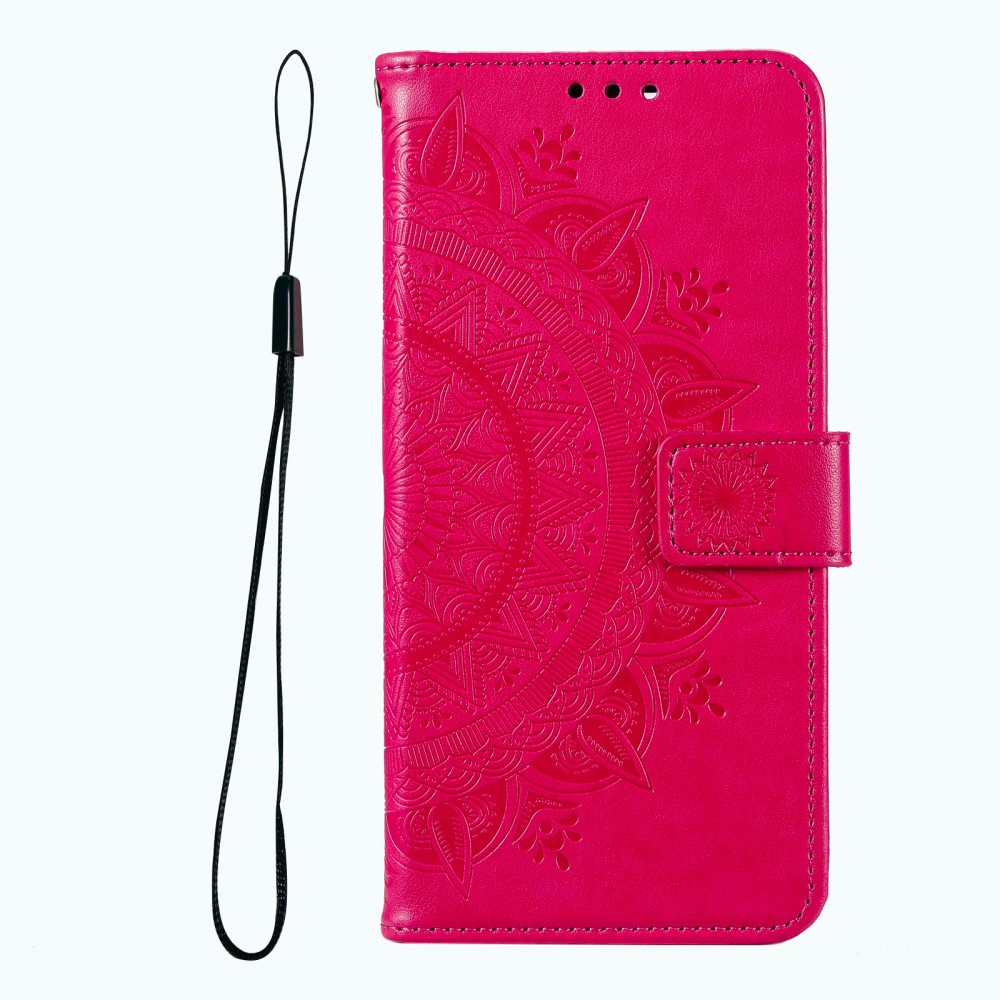  Motorola Moto E20 / E40 Fodral Mandala Läder Rosa