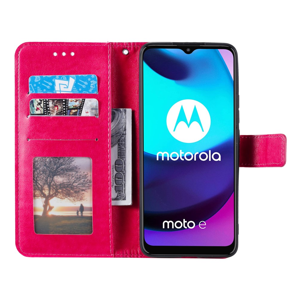  Motorola Moto E20 / E40 Fodral Mandala Läder Rosa
