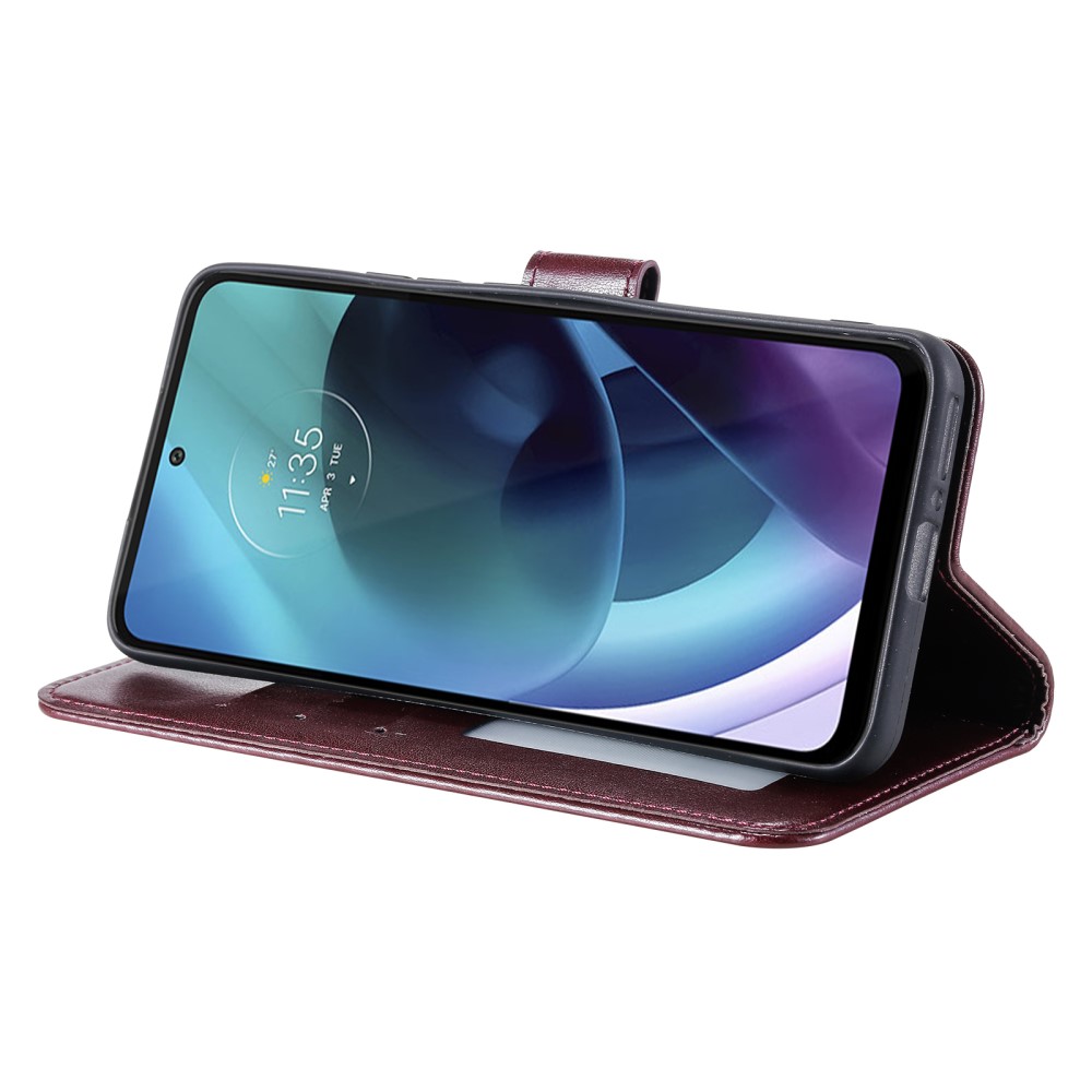  Motorola Moto G71 Fodral Mandala Läder Brun