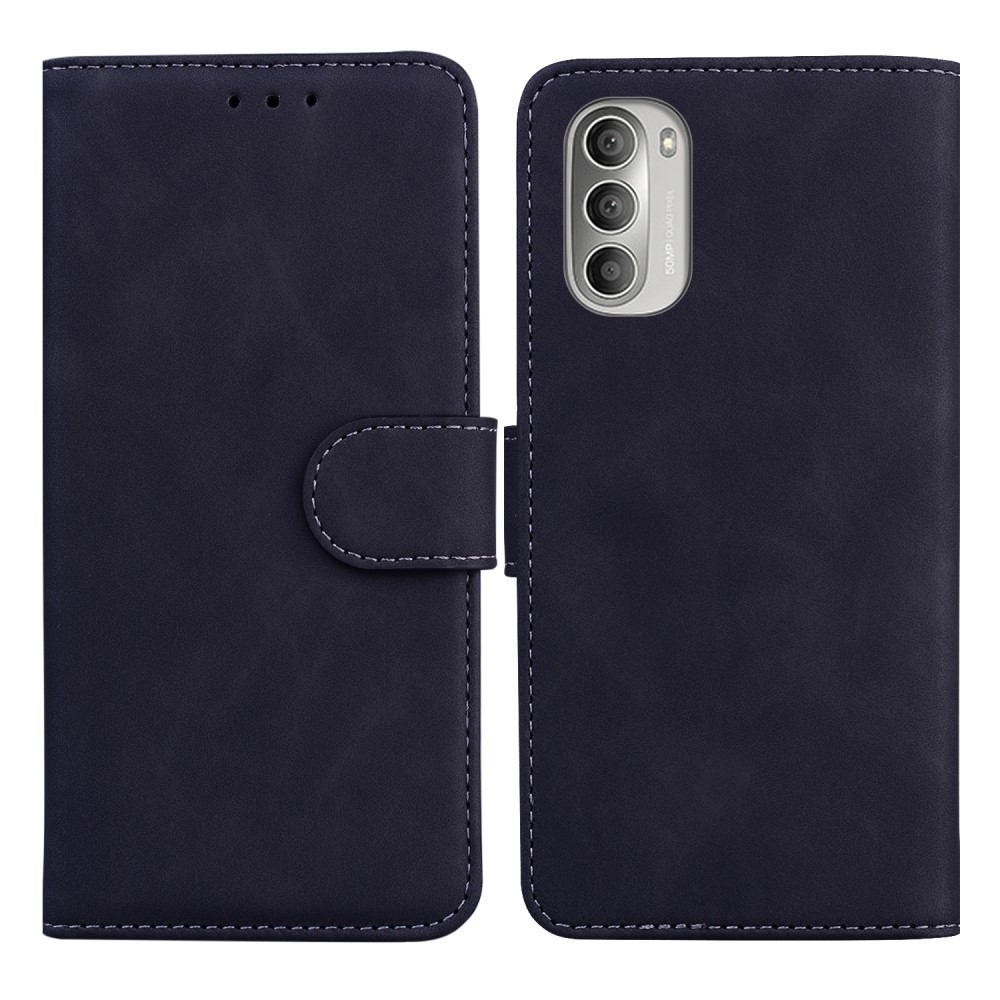  Motorola Moto G51 Fodral Skin Touch Läder Svart