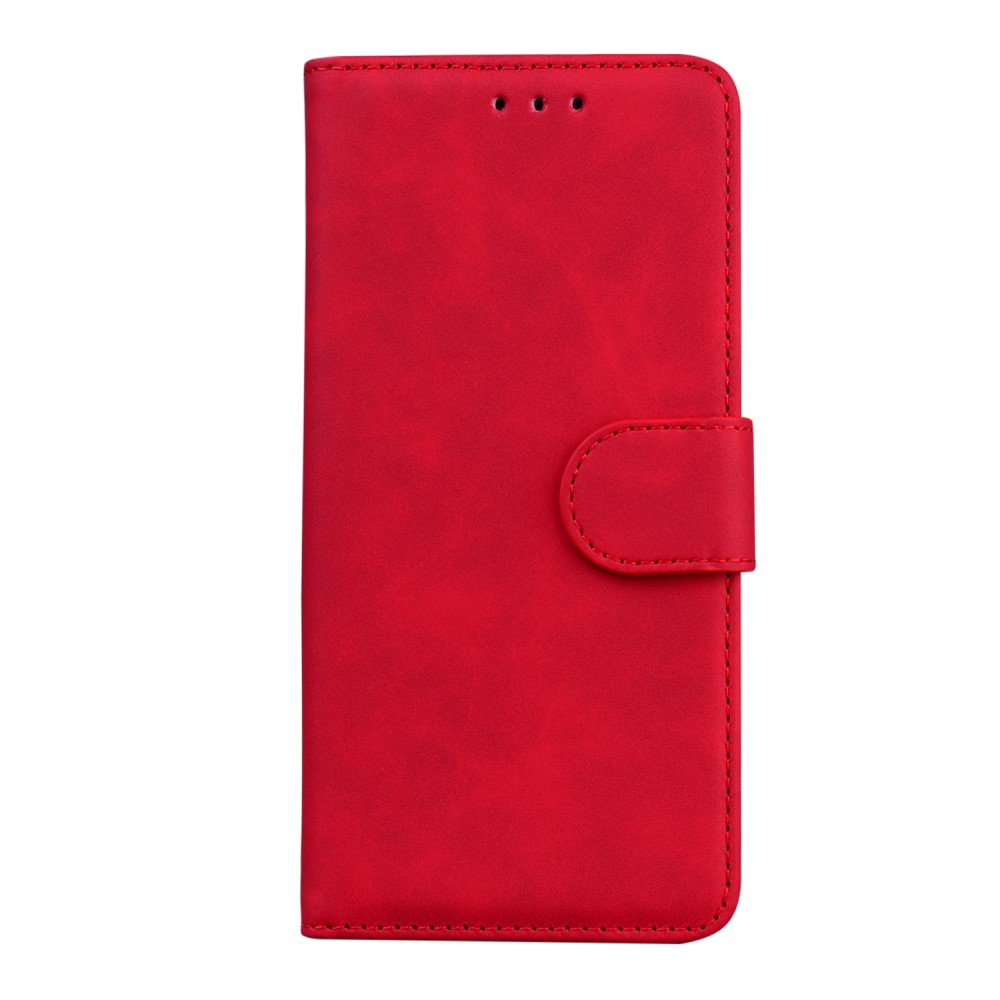  Motorola Moto G51 Fodral Skin Touch Läder Röd