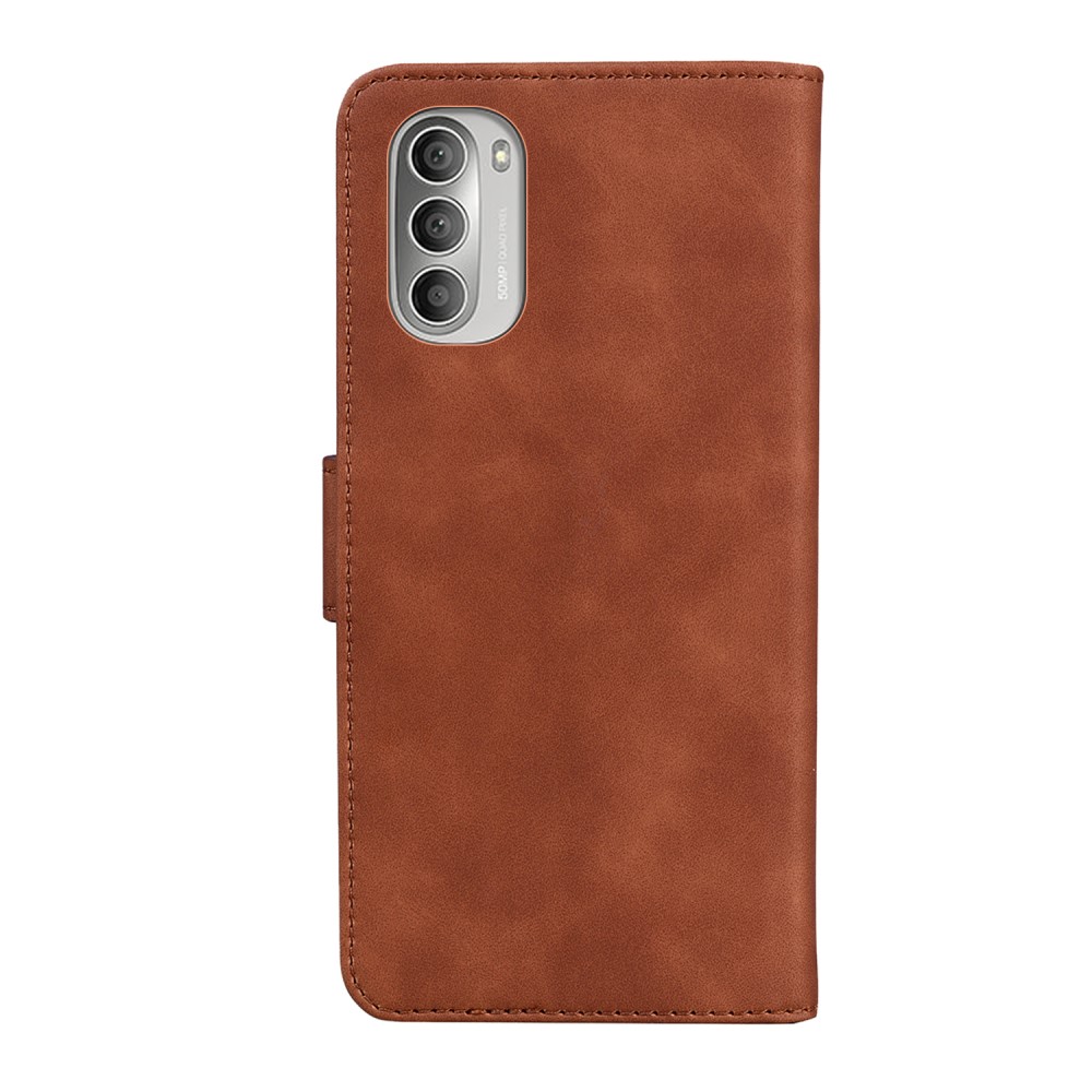  Motorola Moto G51 Fodral Skin Touch Läder Brun