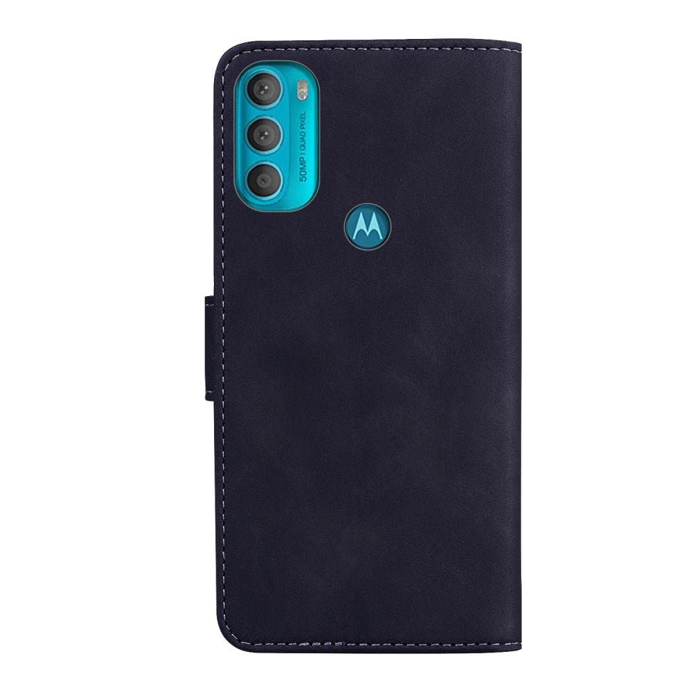  Motorola Moto G71 Fodral Skin Touch Läder Svart