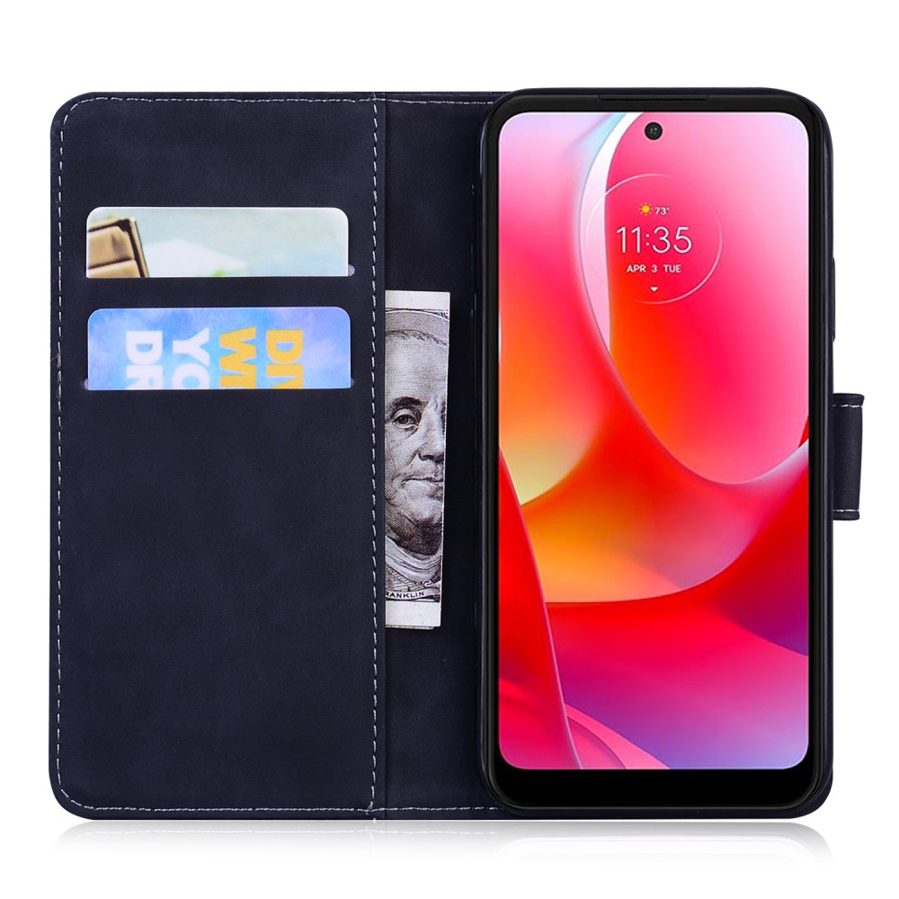  Motorola Moto G71 Fodral Skin Touch Läder Svart