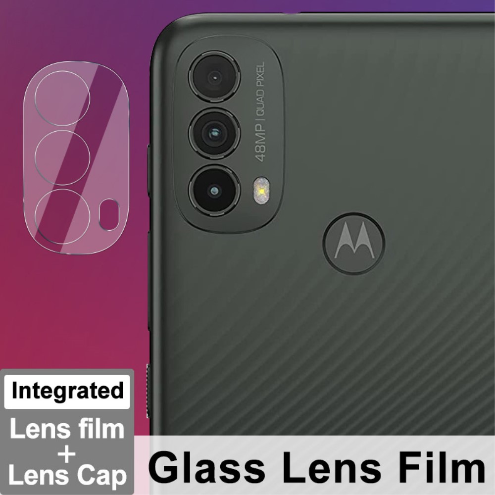 IMAK IMAK Motorola Moto E40 Linsskydd Härdat Glas Med Akryl Lock
