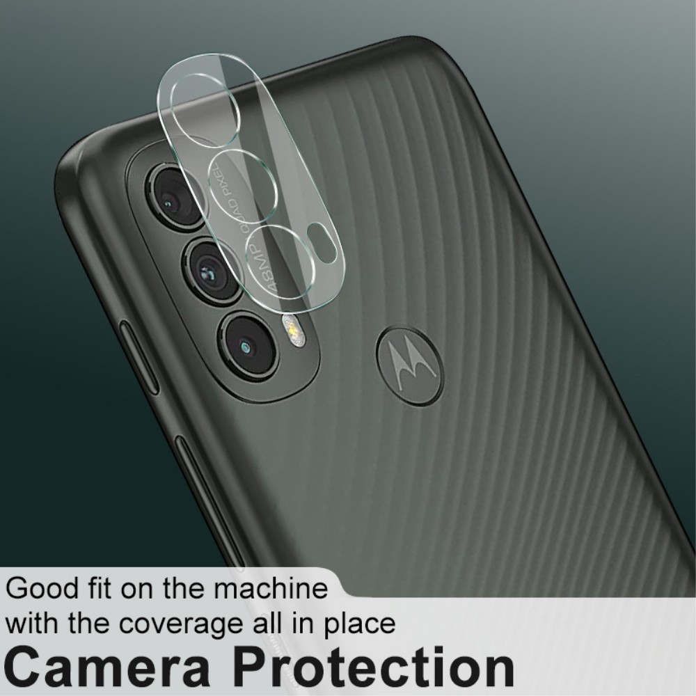 IMAK IMAK Motorola Moto E40 Linsskydd Härdat Glas Med Akryl Lock