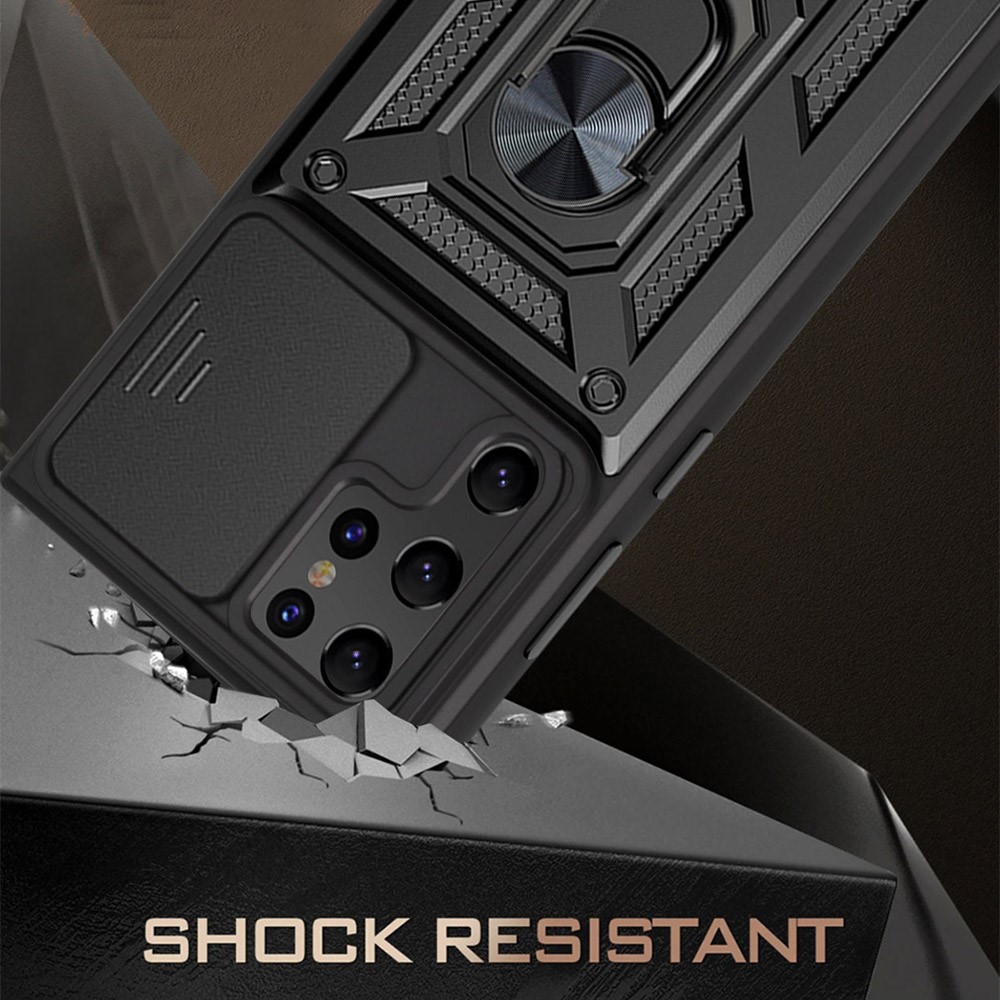  Samsung Galaxy S22 Ultra Skal CamShield Hybrid Ring Roséguld