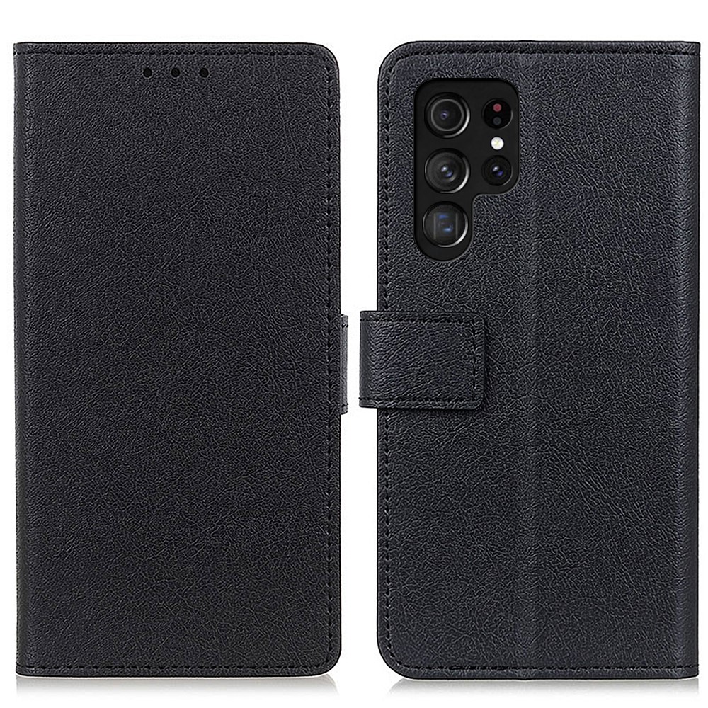  Samsung Galaxy S22 Ultra Fodral PU Läder Svart