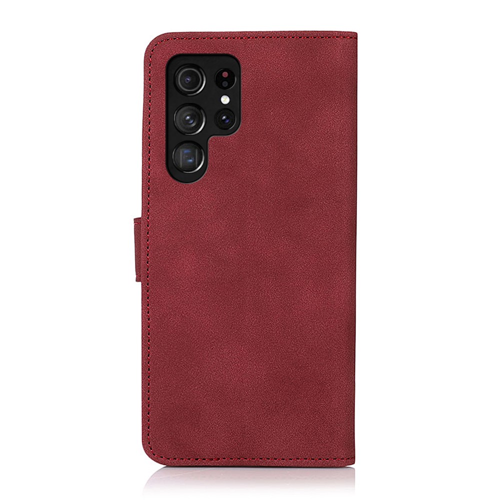 KHAZNEH KHAZNEH Samsung Galaxy S22 Ultra Fodral Retro Läder Röd