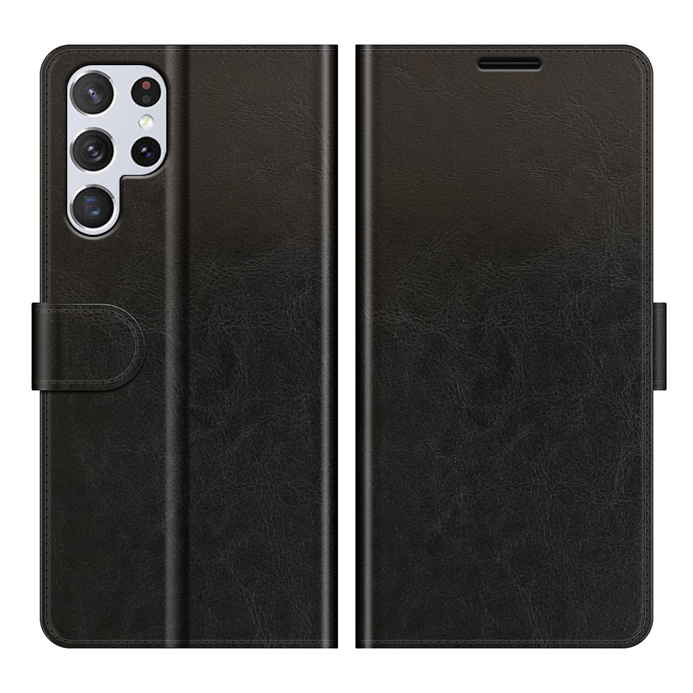  Samsung Galaxy S22 Ultra Fodral Crazy Horse Svart