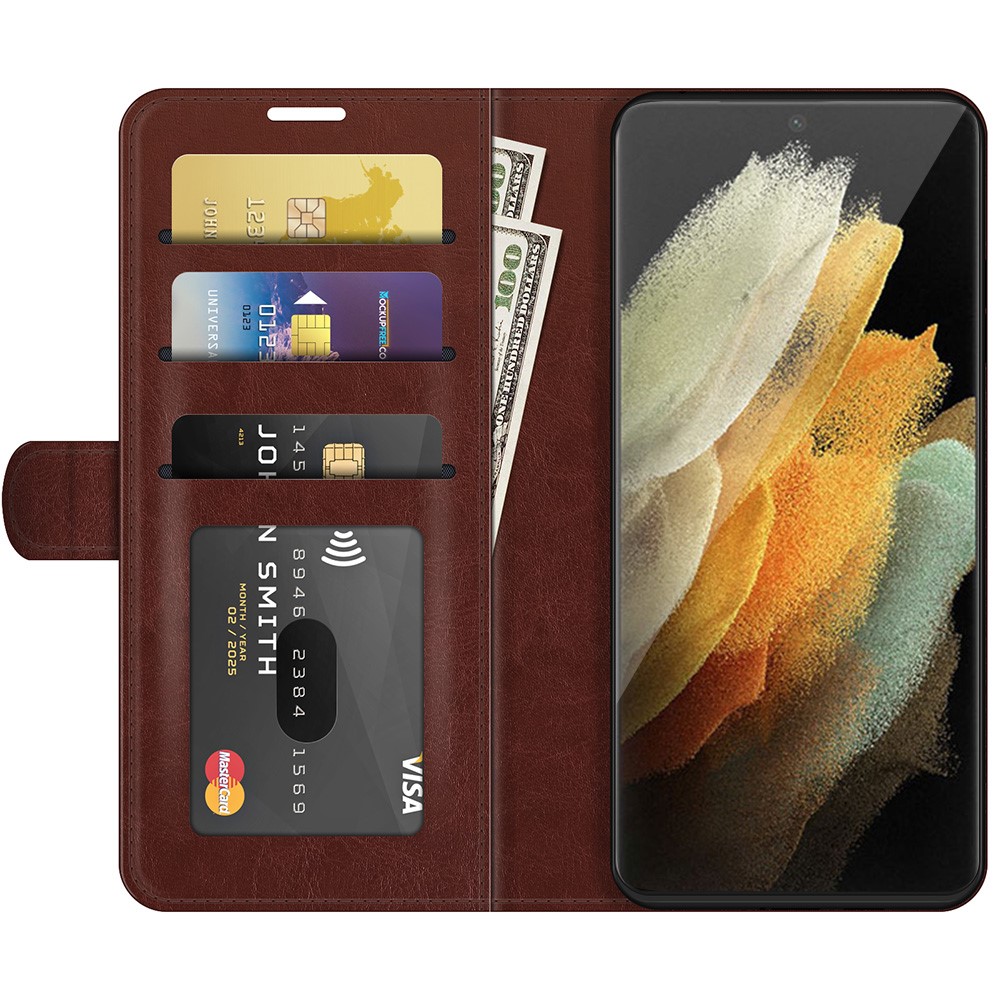  Samsung Galaxy S22 Ultra Fodral Crazy Horse Brun