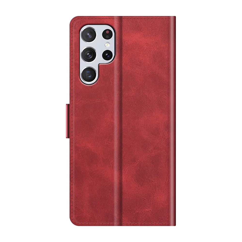  Samsung Galaxy S22 Ultra Fodral Läder Röd