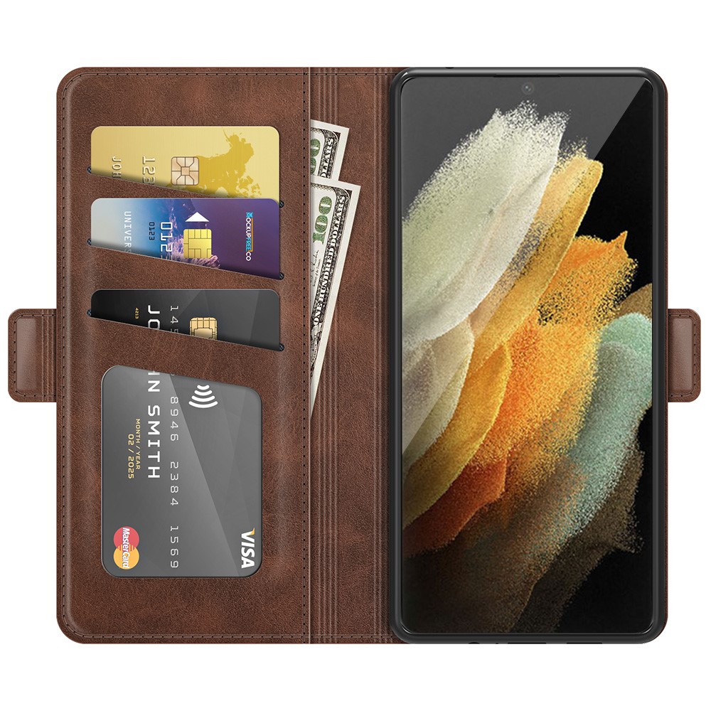  Samsung Galaxy S22 Ultra Fodral Läder Brun