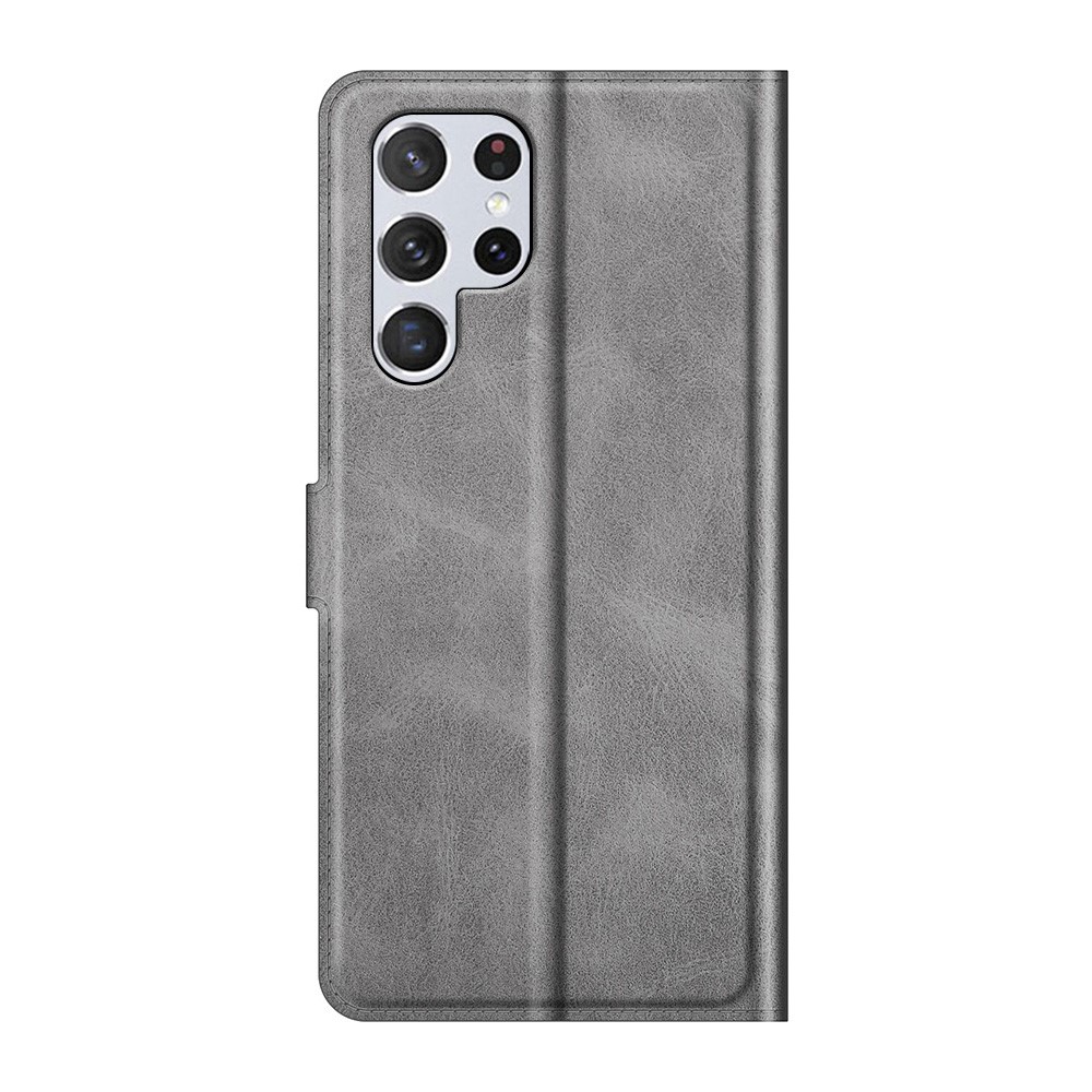  Samsung Galaxy S22 Ultra Fodral Solid Läder Grå