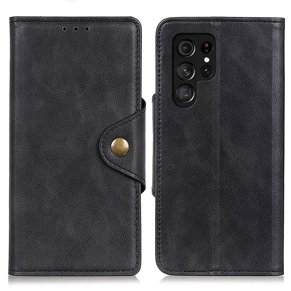  Samsung Galaxy S22 Ultra Fodral Magnetisk Mässing Svart