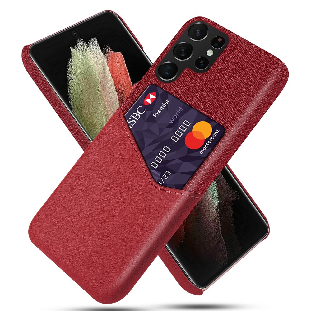 KSQ KSQ Samsung Galaxy S22 Ultra Skal Med Kortfack Röd