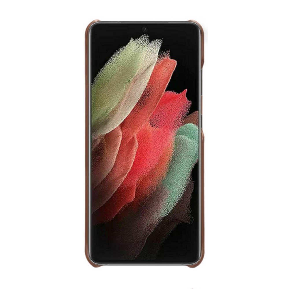 KSQ KSQ Samsung Galaxy S22 Ultra Skal Lädertäckt Brun
