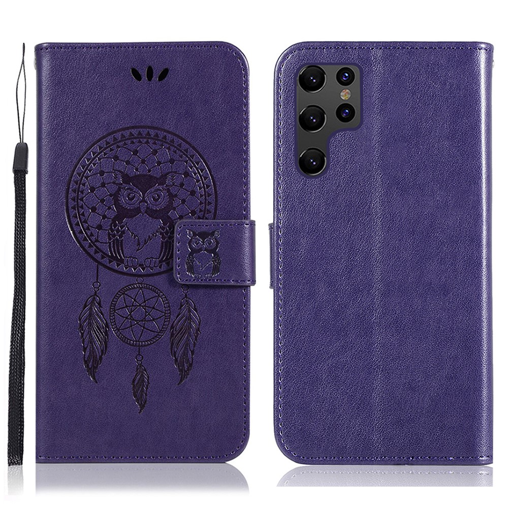  Samsung Galaxy S22 Ultra Fodral Owl Dreamcatcher Lila