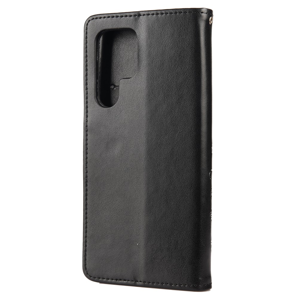 Samsung Galaxy S22 Ultra Fodral Tryckta Fjärilar Svart