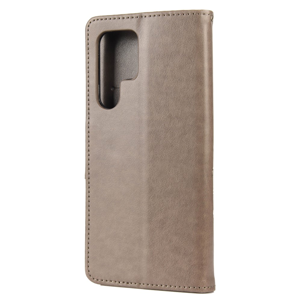  Samsung Galaxy S22 Ultra Fodral Tryckta Fjärilar Grå