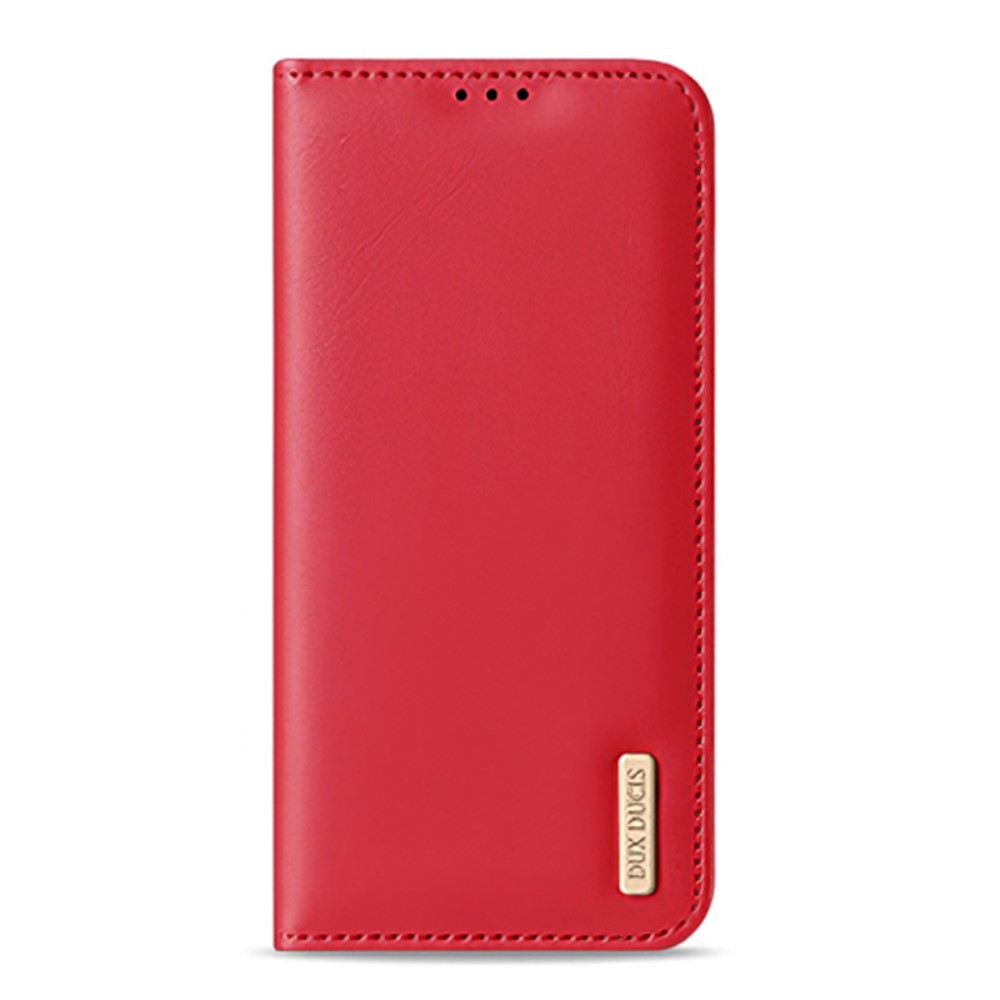 DUX DUCIS DUX DUCIS Samsung Galaxy S22 Ultra Fodral HIVO Äkta Läder Röd