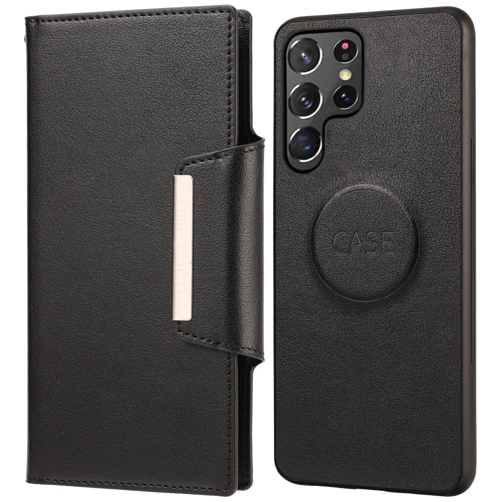  Samsung Galaxy S22 Ultra Fodral 2in1 Läder Svart