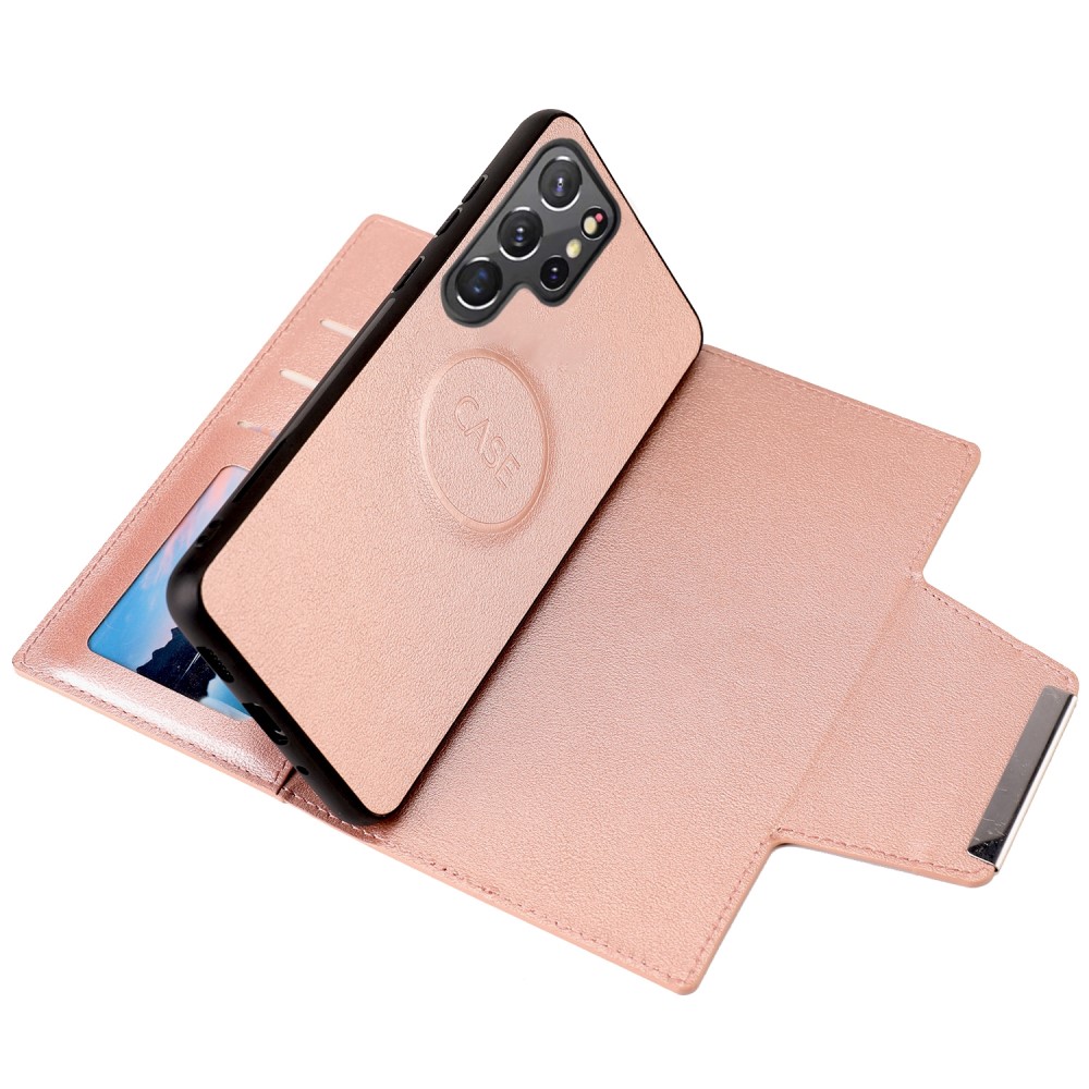  Samsung Galaxy S22 Ultra Fodral 2in1 Läder Roséguld