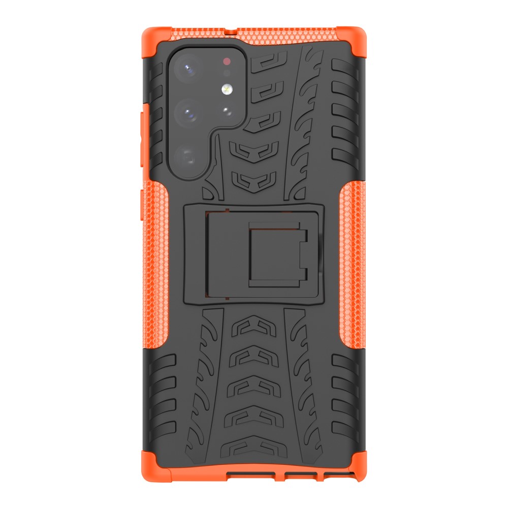  Samsung Galaxy S22 Ultra Skal Ultimata Stöttåligt med Stöd Orange
