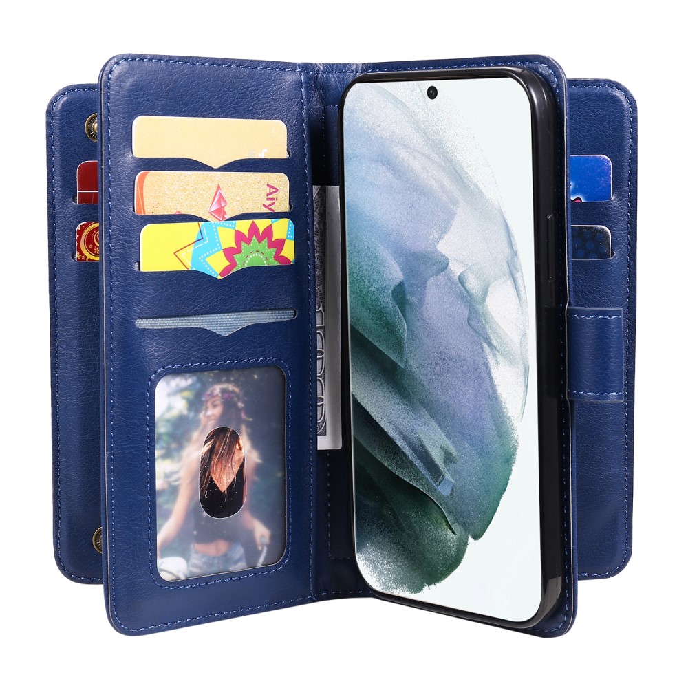  Samsung Galaxy S22 Ultra Fodral 10-korts Flerfack Mörk Blå