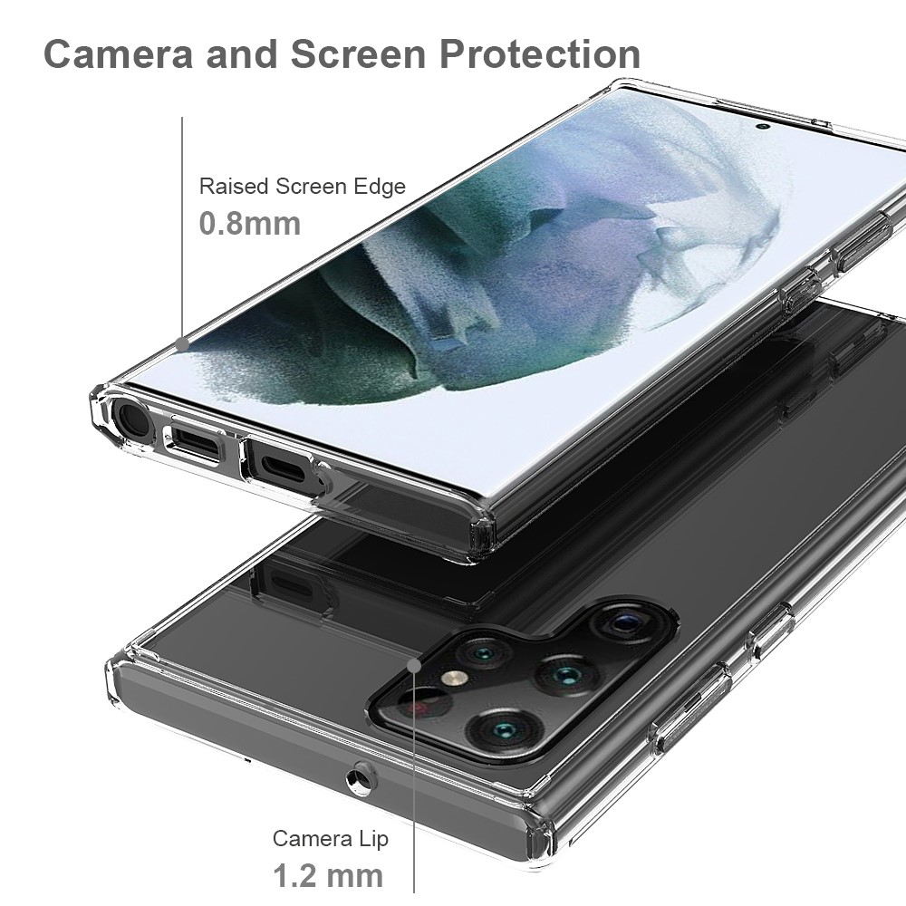  Samsung Galaxy S22 Ultra Skal Akryl/TPU Hybrid Transparent