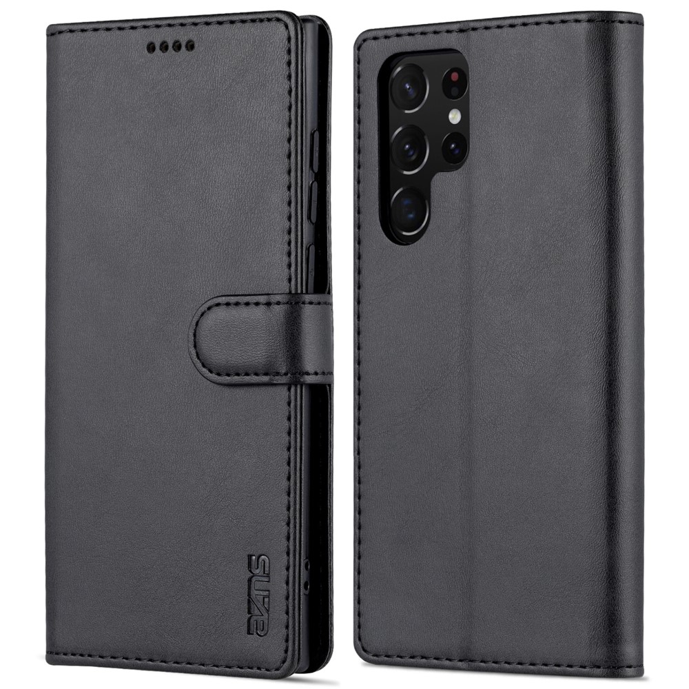 AZNS AZNS Samsung Galaxy S22 Ultra Fodral Läder Svart