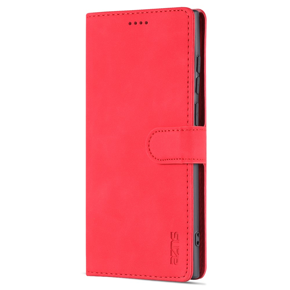 AZNS AZNS Samsung Galaxy S22 Ultra Fodral Läder Röd