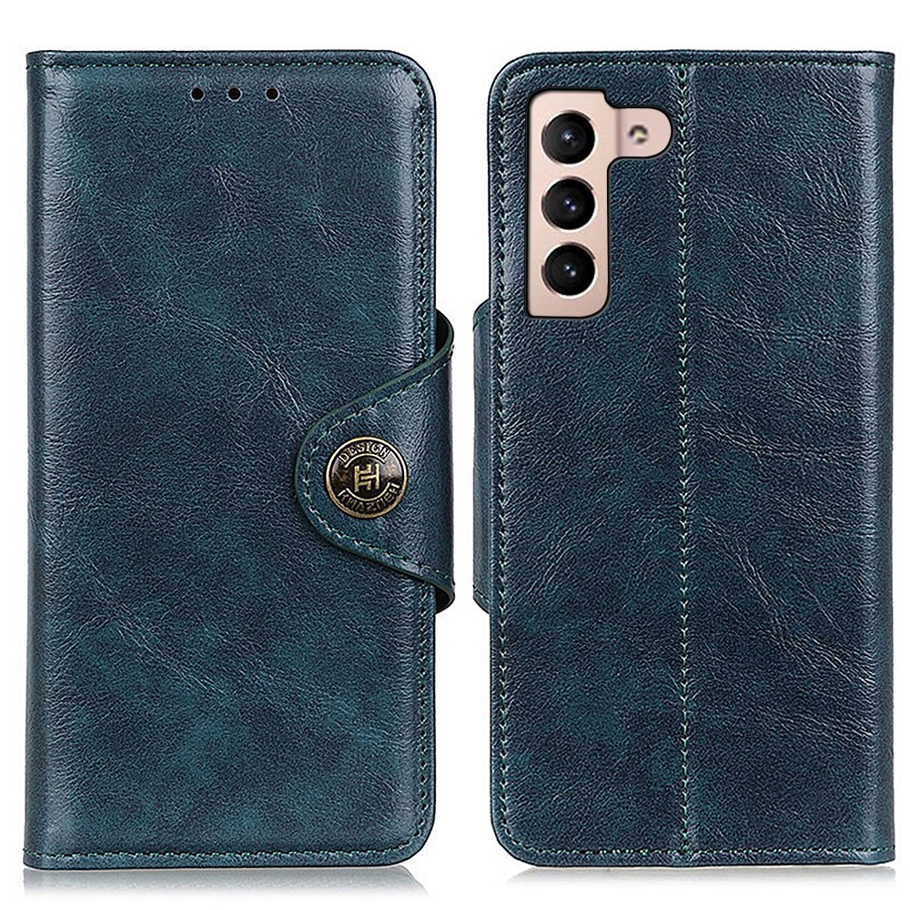 KHAZNEH KHAZNEH Samsung Galaxy S22 Plus Fodral Magnetisk Mässing Blå
