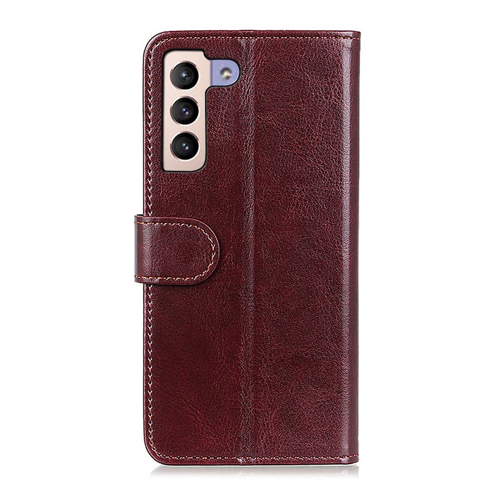  Samsung Galaxy S22 Plus Fodral Crazy Horse Läder Brun