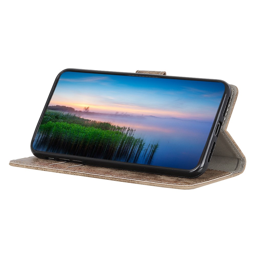  Samsung Galaxy S22 Plus Fodral Retro Läder Khaki