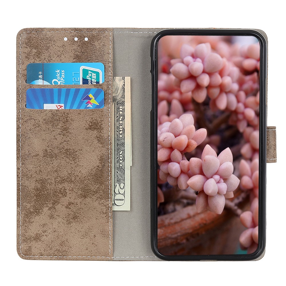  Samsung Galaxy S22 Plus Fodral Retro Läder Khaki
