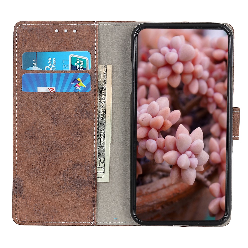  Samsung Galaxy S22 Plus Fodral Retro Läder Brun