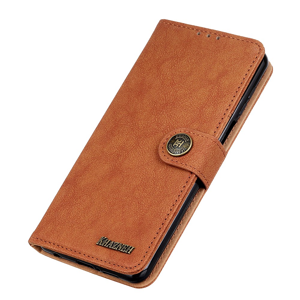 KHAZNEH KHAZNEH Samsung Galaxy S22 Plus Fodral Retro Split Läder Brun