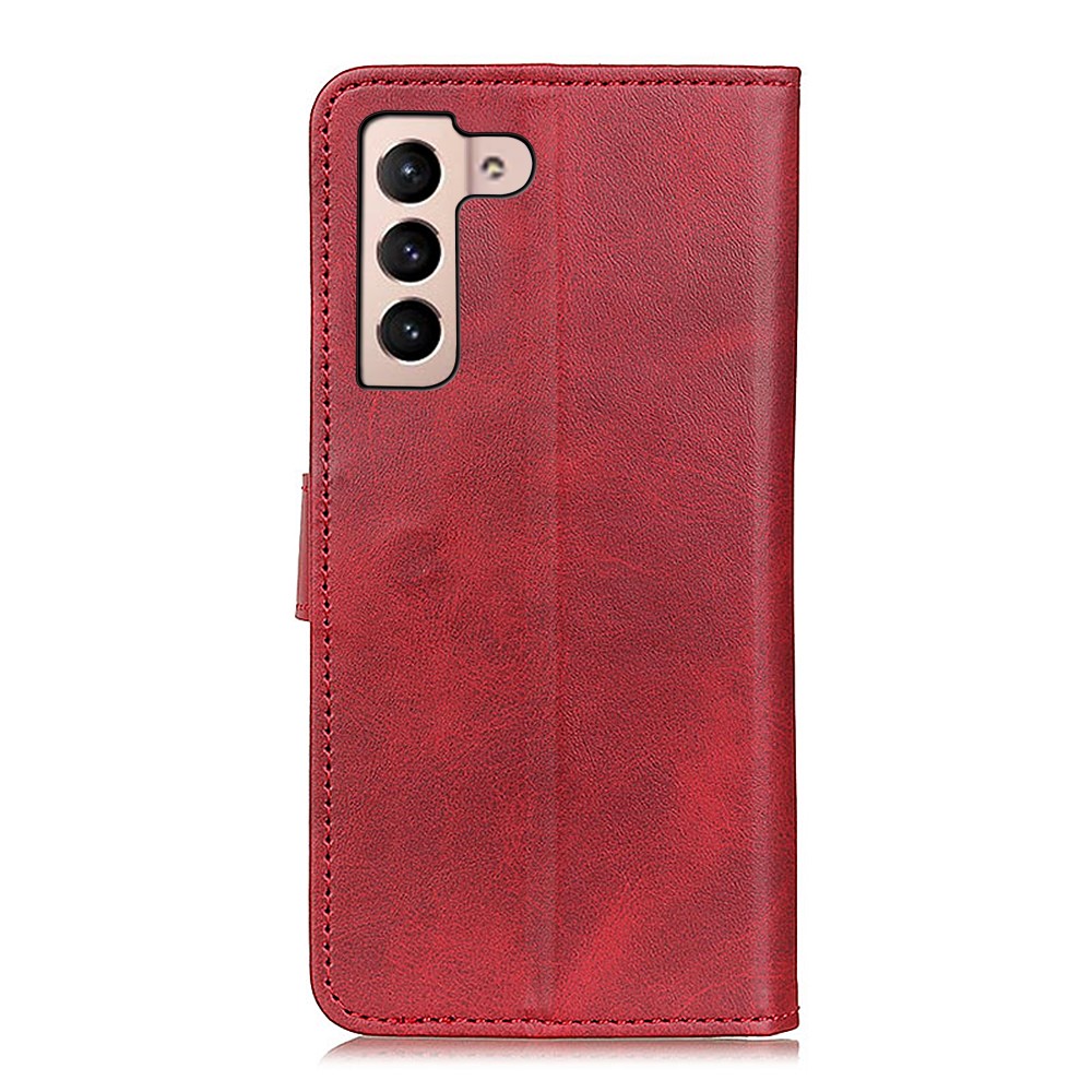  Samsung Galaxy S22 Plus Fodral Solid Läder Röd