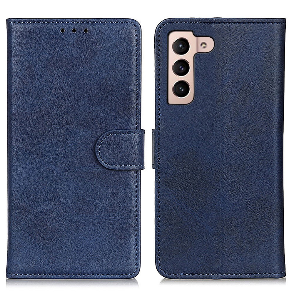  Samsung Galaxy S22 Plus Fodral Solid Läder Blå