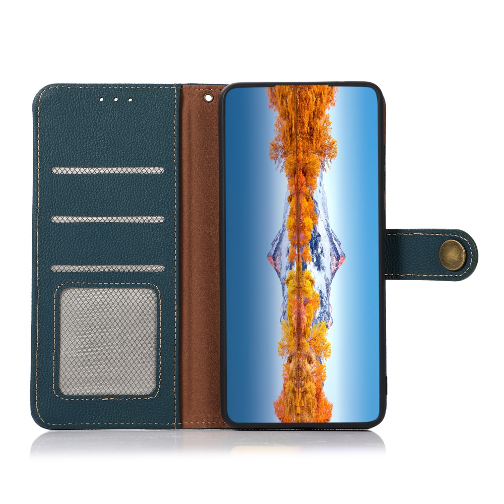 KHAZNEH KHAZNEH Samsung Galaxy S22 Plus Fodral RFID Äkta Läder Grön