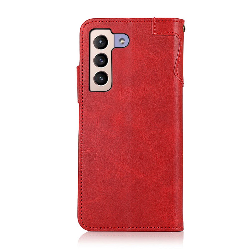 KHAZNEH KHAZNEH Samsung Galaxy S22 Plus Fodral Magnetisk Mässing Röd