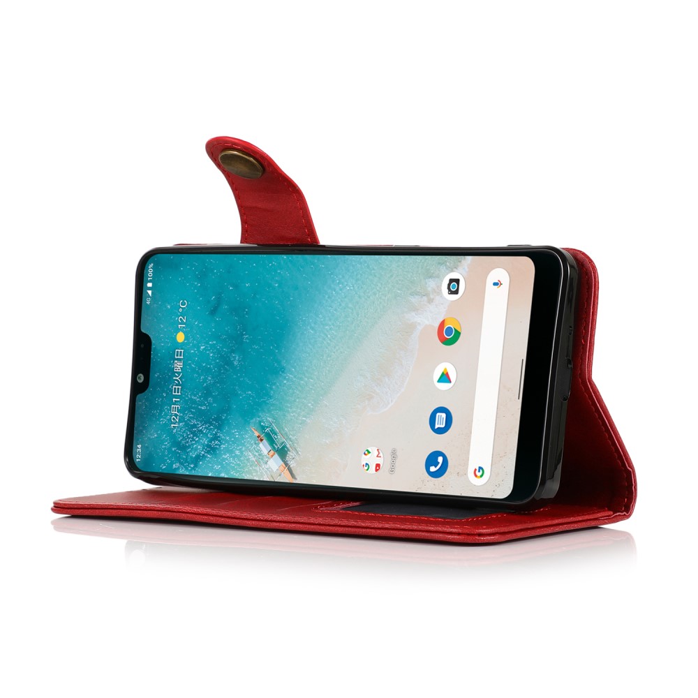 KHAZNEH KHAZNEH Samsung Galaxy S22 Plus Fodral Magnetisk Mässing Röd