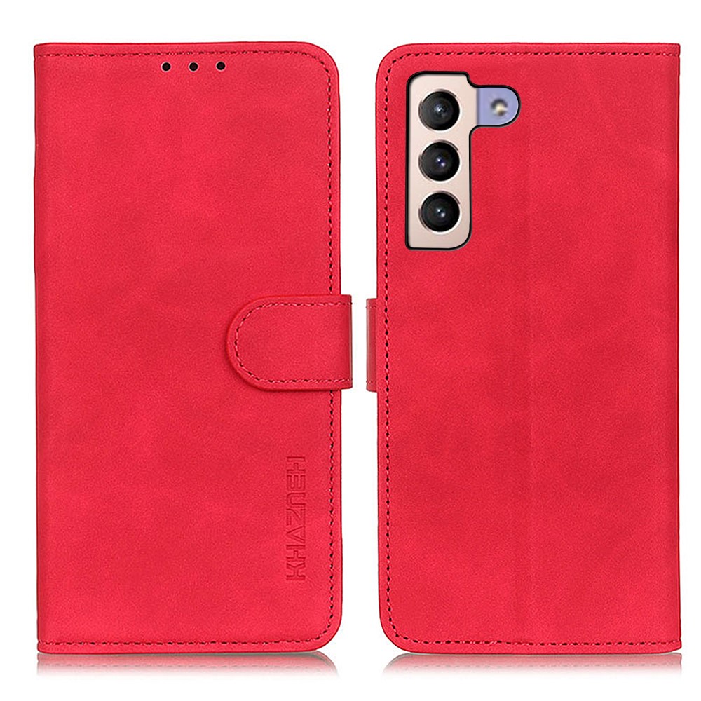 KHAZNEH KHAZNEH Samsung Galaxy S22 Plus Fodral Retro Läder Röd