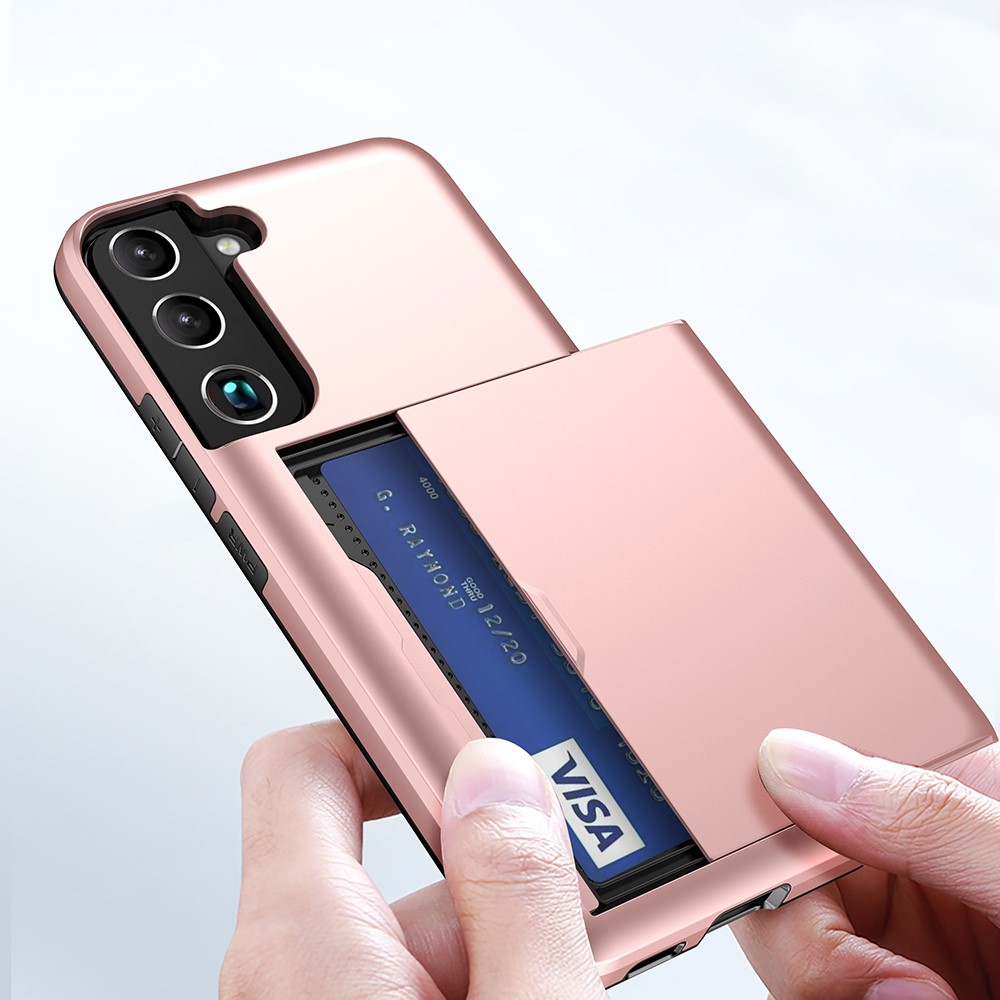  Samsung Galaxy S22 Plus Skal Hybrid Med Kortfack Mörk Grön