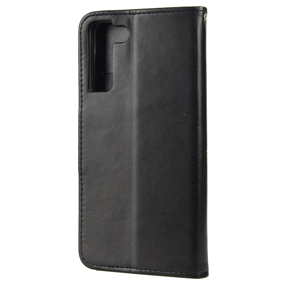  Samsung Galaxy S22 Plus Fodral Butterfly Läder Svart