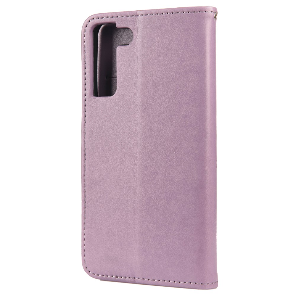  Samsung Galaxy S22 Plus Fodral Butterfly Läder Lila